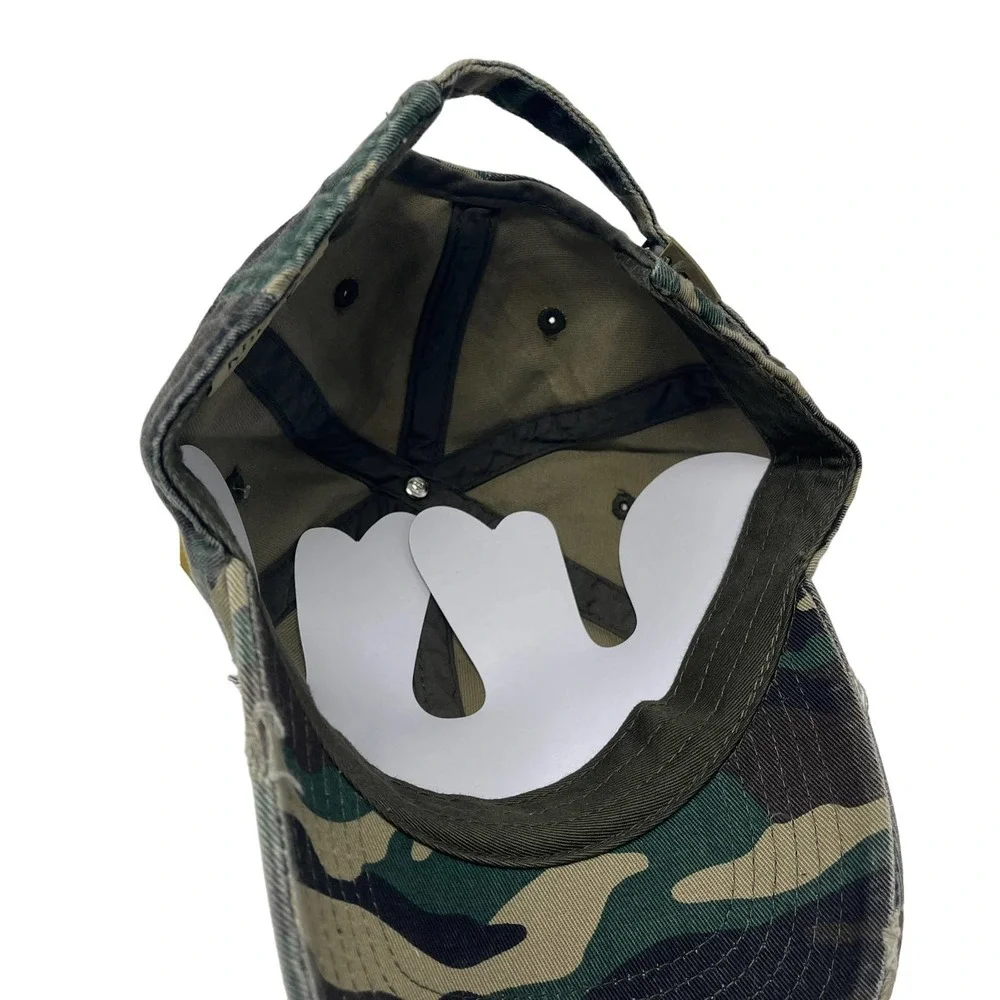 NWT Kids Distressed Camouflage Baseball Hat Cap Low Profile Adjustable Cotton‎